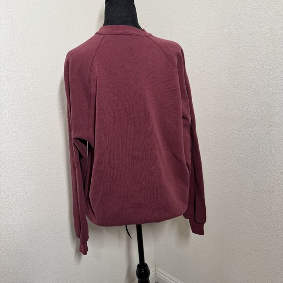 Vintage Jerzees Burgundy Crew Neck Sweatshirt XL (Fits like Adult M/L) Cotton/Po - Picture 3 of 7